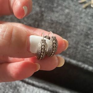 Sterling silver small hoop earrings